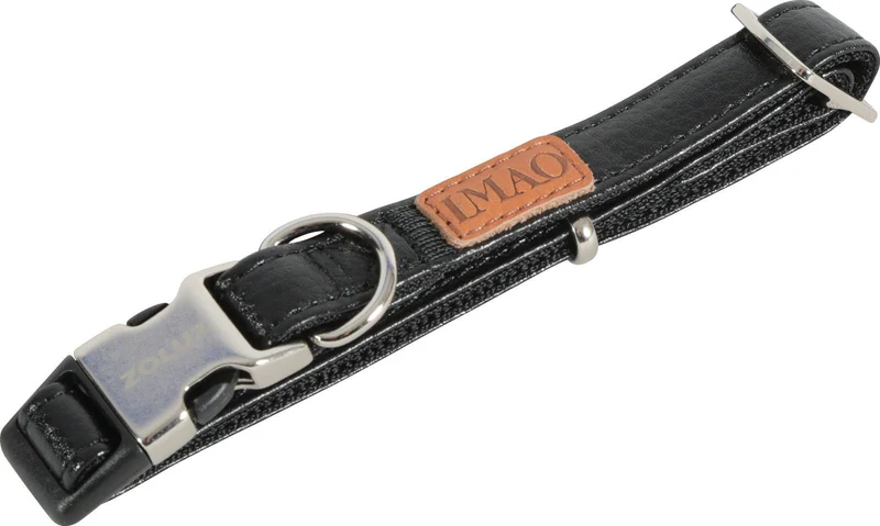 Zolux Collare Regolabile Piccadilly - Pratico e Robusto - Nero - 25 mm