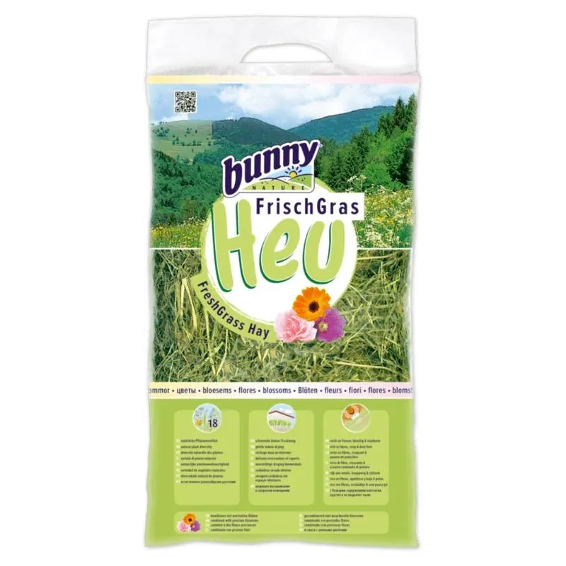 Fieno Fresco con Fiori Bunny Allgau per Roditori - 500g