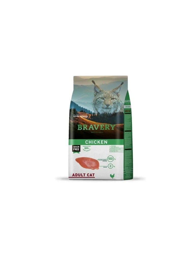 Bravery Gatto Adult Pollo - Crocchette Gatti, 2 kg