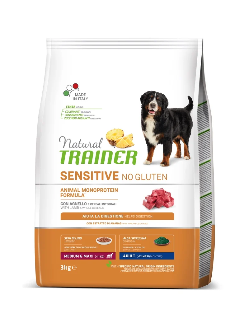 Trainer Cane Natural Sensitive Adulto Medium & Maxi Agnello 3 kg