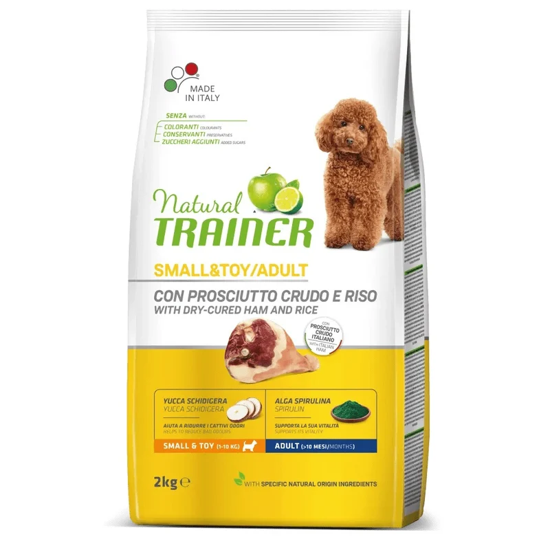 Trainer Cane Natural Adulto Small & Toy Prosciutto Crudo & Riso 2 kg