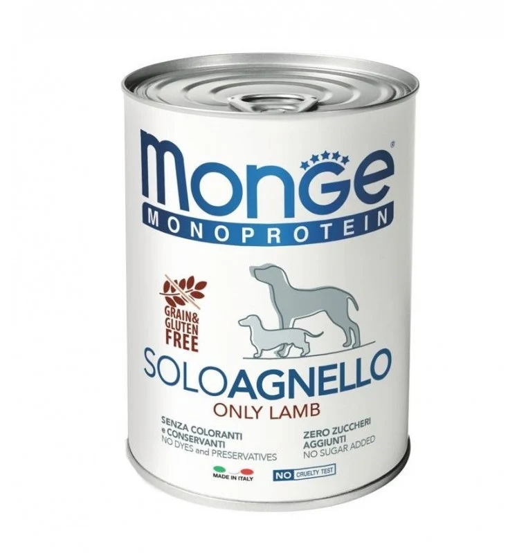 MONGE CANE MONOPROTEIN LATTINA ADULTO SOLO AGNELLO 400 GR