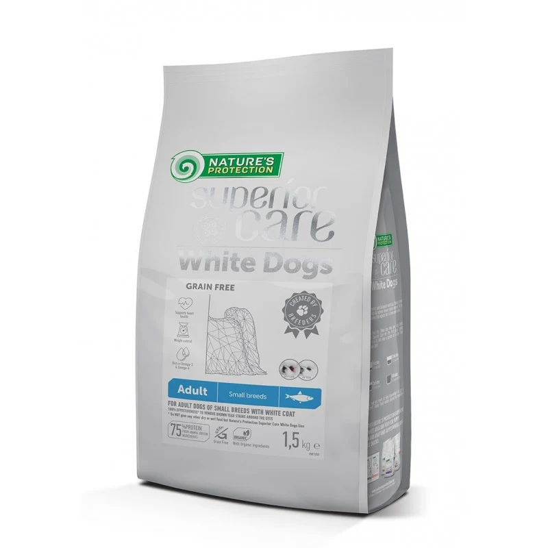 Nature's Protection Superior Care White Dog Grain-Free Herring Small - 1,5 kg