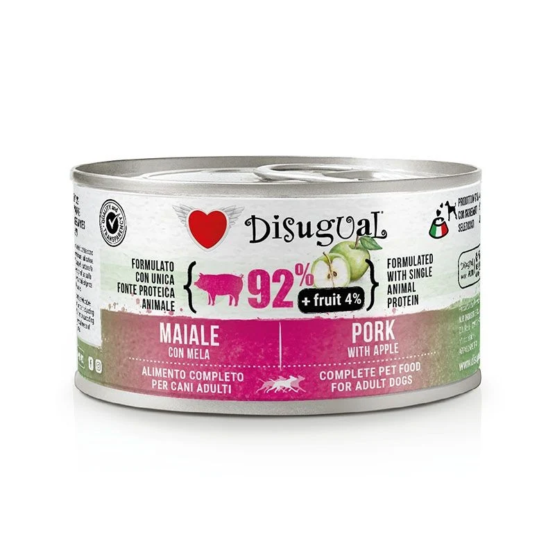 Disugual Cane Fruit Adulto Maiale & Mela Lattina 150 g