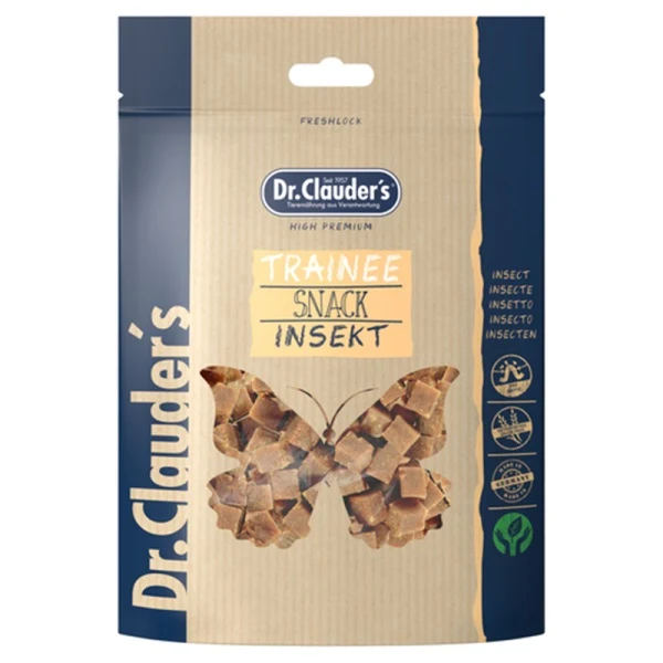 DR. CLAUDER'S CANE/GATTO SNACK TRAINEE CUBETTI INSETTI 80 GR
