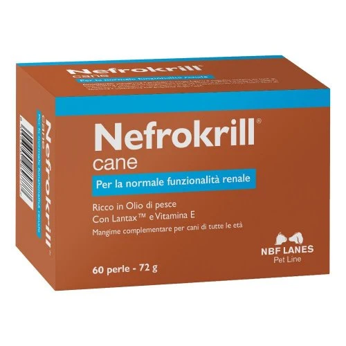 NBF Lanes Nefrokrill - Supporto Funzione Renale Cani e Gatti - 60 perle