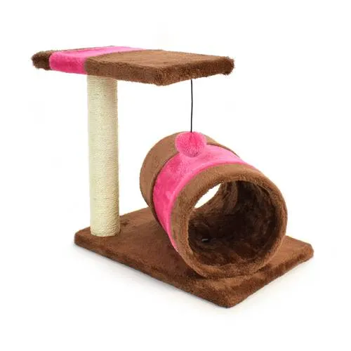 Tiragraffi Rimini Leopet per Gatti - Marrone/Fucsia, 40x29x38 cm