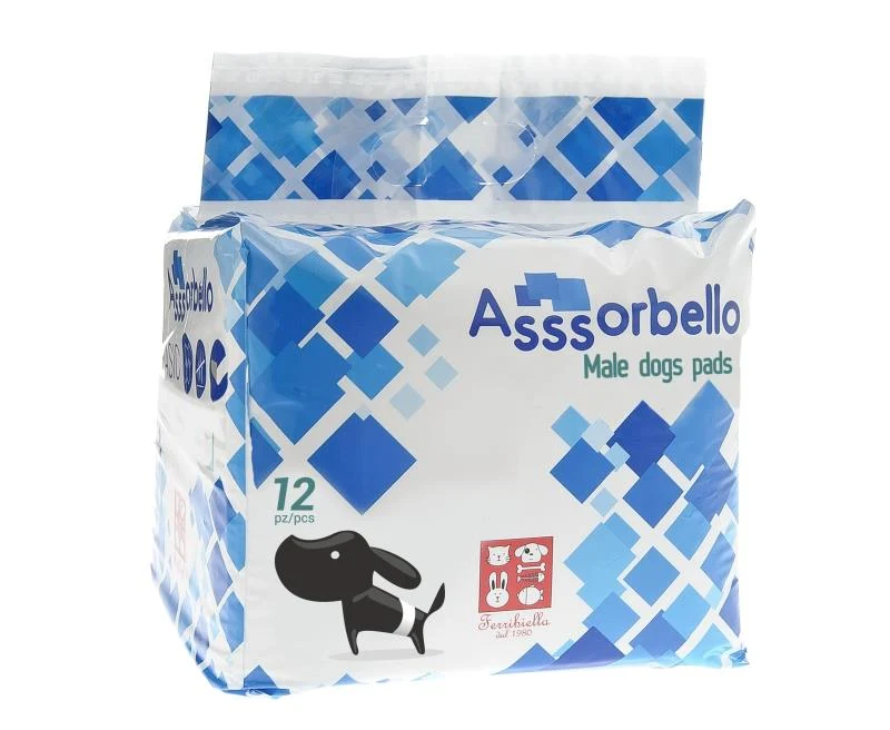 Fascia Assorbente per Cani Maschi Ferribiella - 12pz, 55x16 cm