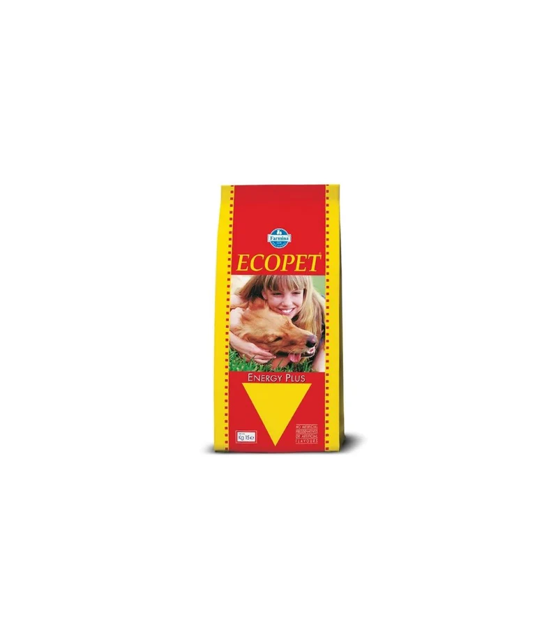 Ecopet Energy Plus - Crocchette per Cani Attivi, 15 kg
