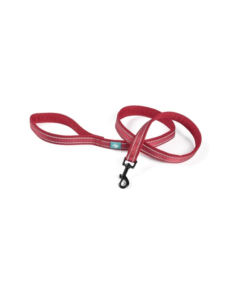 Guinzaglio in Nylon e Mesh Traspirante - Rosso, Taglia M