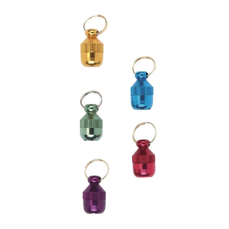 Tubetto d'Identificazione in Metallo per Cani e Gatti - 1 cm x 20 mm
