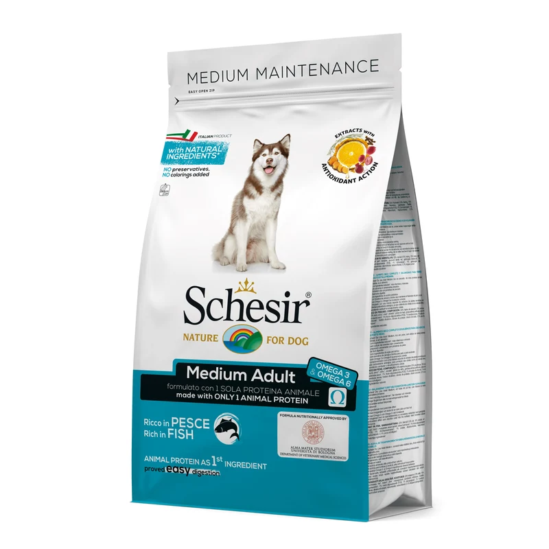 SCHESIR CANE MAINTENANCE ADULTO MEDIUM PESCE 12 KG