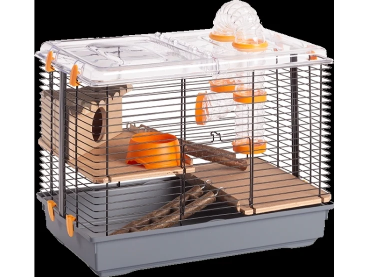 Gabbia Pino Natura per Piccoli Roditori con Accessori - 45x27x34 cm