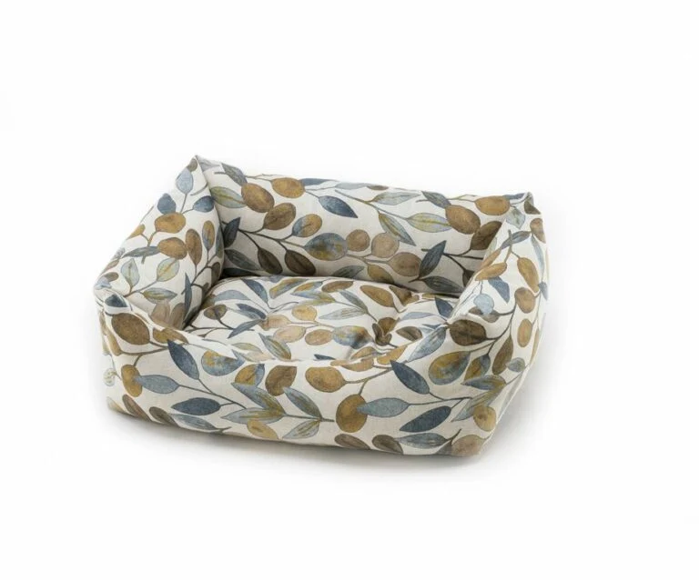 Cuccia Rodi Gold Leaves Leopet con Cuscino Estraibile - 60x70 cm