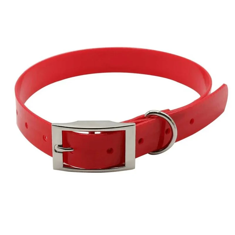 Collare Riflettente Leopet in Biothene - Colore Rosso - 2,0x50 cm