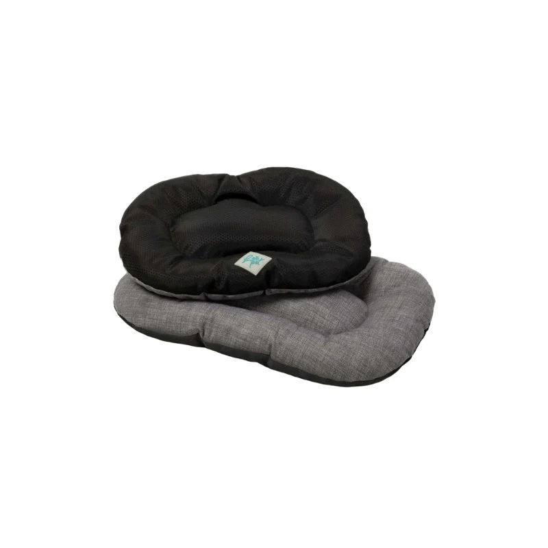 Cuscino Leopet Floconné per Cani - Super Morbido - Nero/Grigio - 80x55 cm