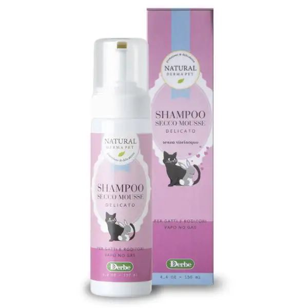 Shampoo Secco Mousse Gatti e Roditori Natural Derma Pet