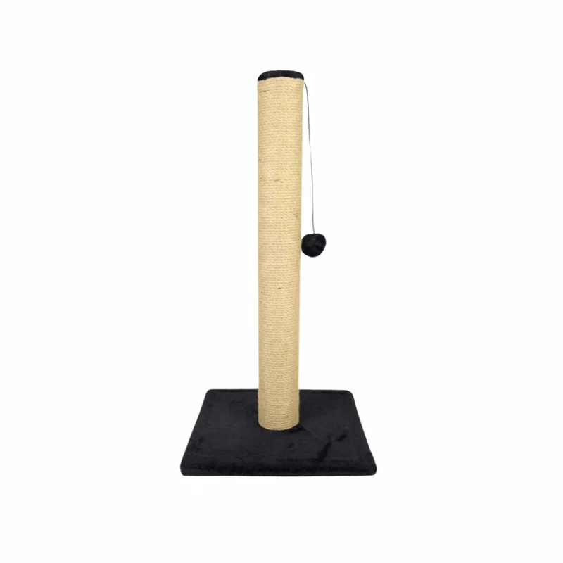 Tiragraffi Orlando Leopet con Cuccia e Pompon - Colore Nero - 80 cm