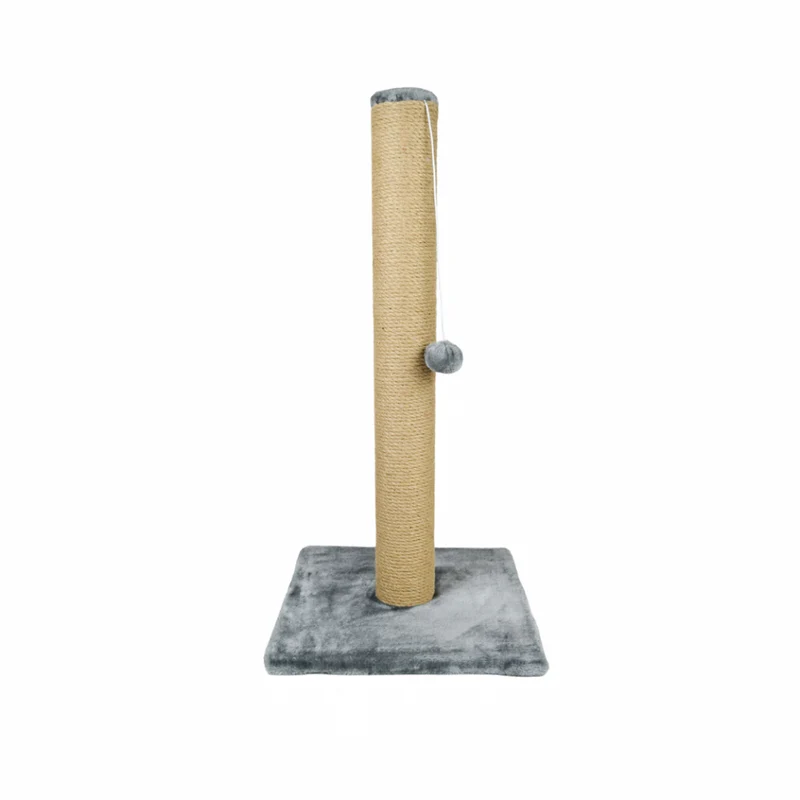 Tiragraffi Orlando Leopet con Cuccia e Pompon - Colore Grigio - 80 cm