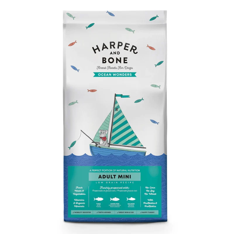 Harper & Bone Adult Mini Ocean Wonders - Crocchette Cani Piccoli - 10 kg