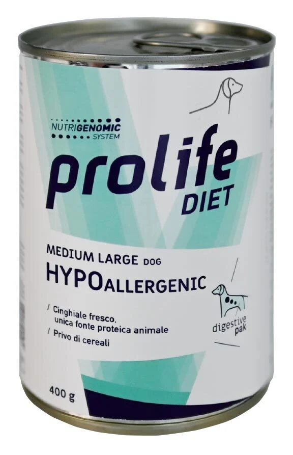 PROLIFE CANE DIET HYPOALLERGENIC MEDIUM/LARGE LATTINA 400 GR