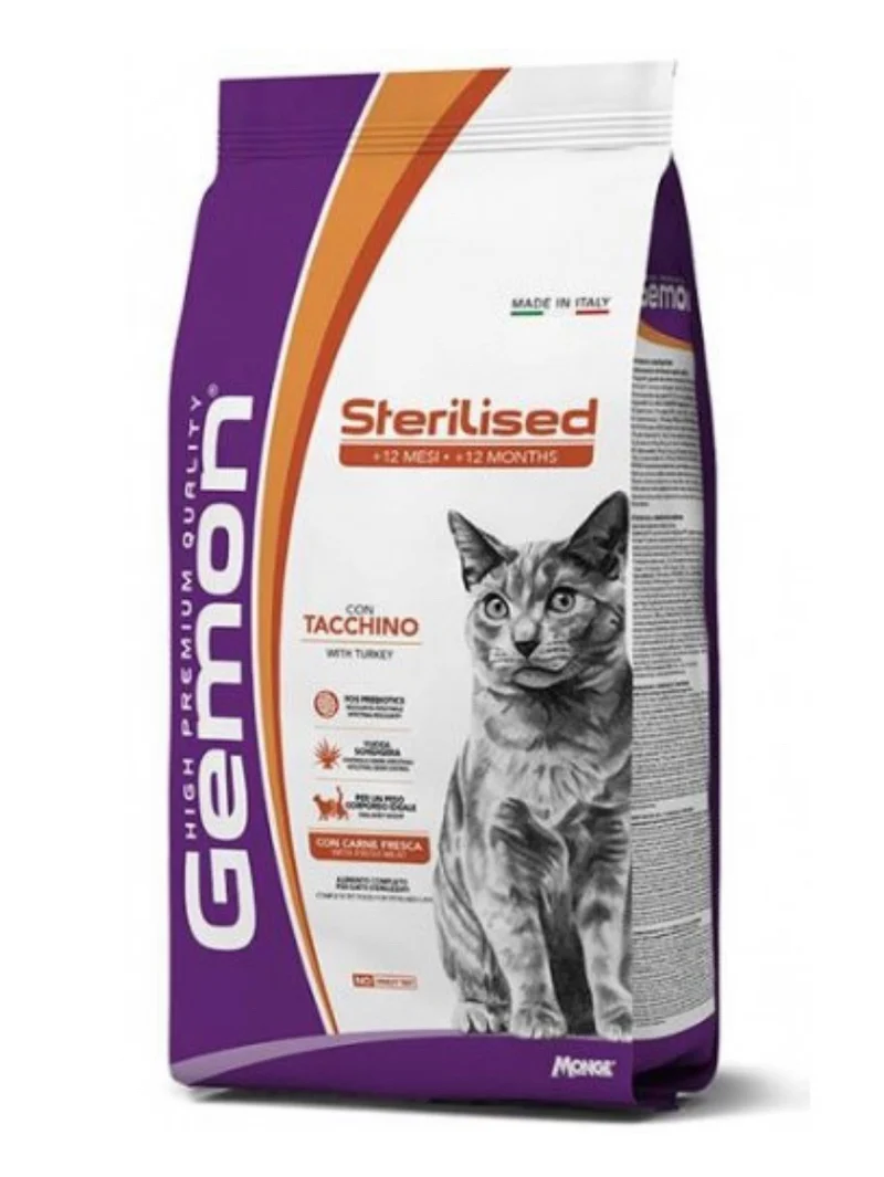Gemon Crocchette Gatto Sterilized con Tacchino - 2 kg