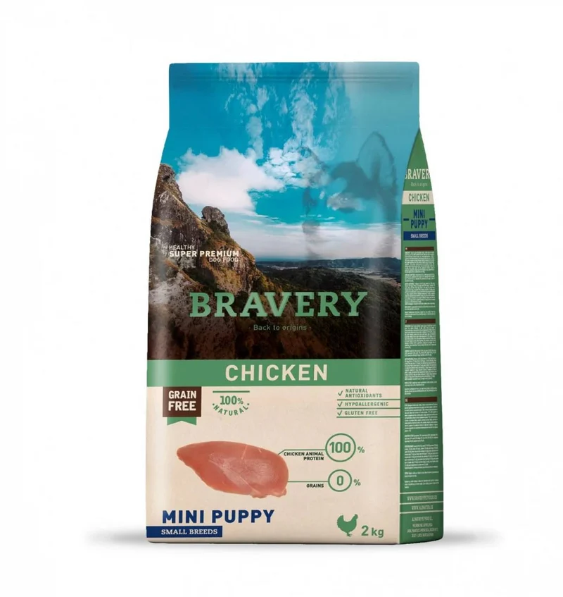 Bravery Puppy Mini Pollo - Crocchette per Cuccioli, 7 kg