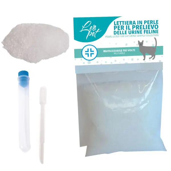 Lettiera in perle per il prelievo delle urine feline Leopet