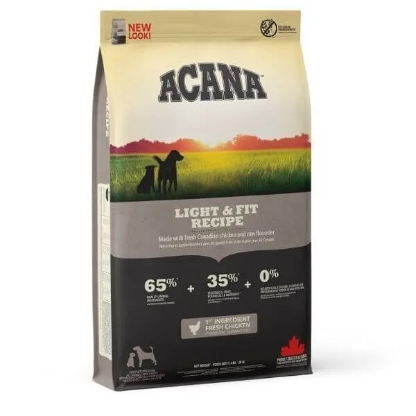 Acana Light & Fit - Crocchette per Cani in Sovrappeso, 11,4 kg