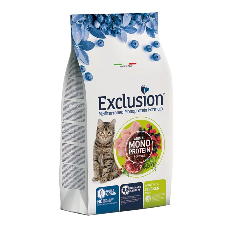 Exclusion Mediterraneo Gatto Adult al Pollo - Crocchette, 1,5 kg