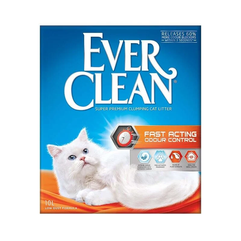 Ever Clean Fast Acting Odour Control - Lettiera per Gatti, 10L
