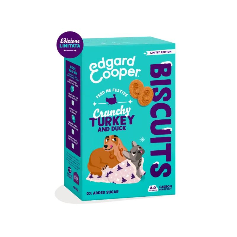 Edgard & Cooper Biscotti al Tacchino per Cani - 400g