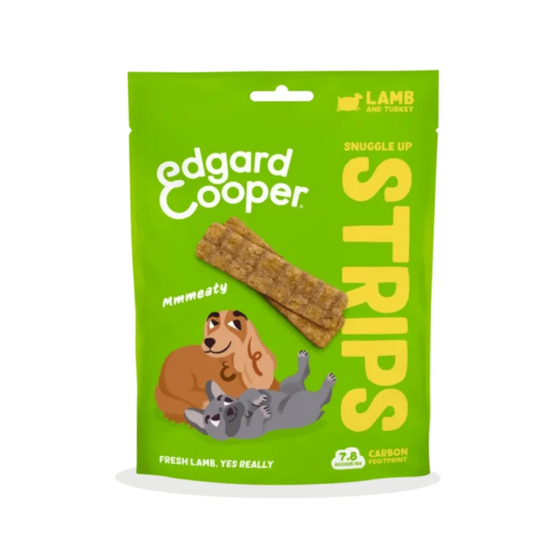 Edgard & Cooper Snack Strisce all'Agnello per Cani - 75g