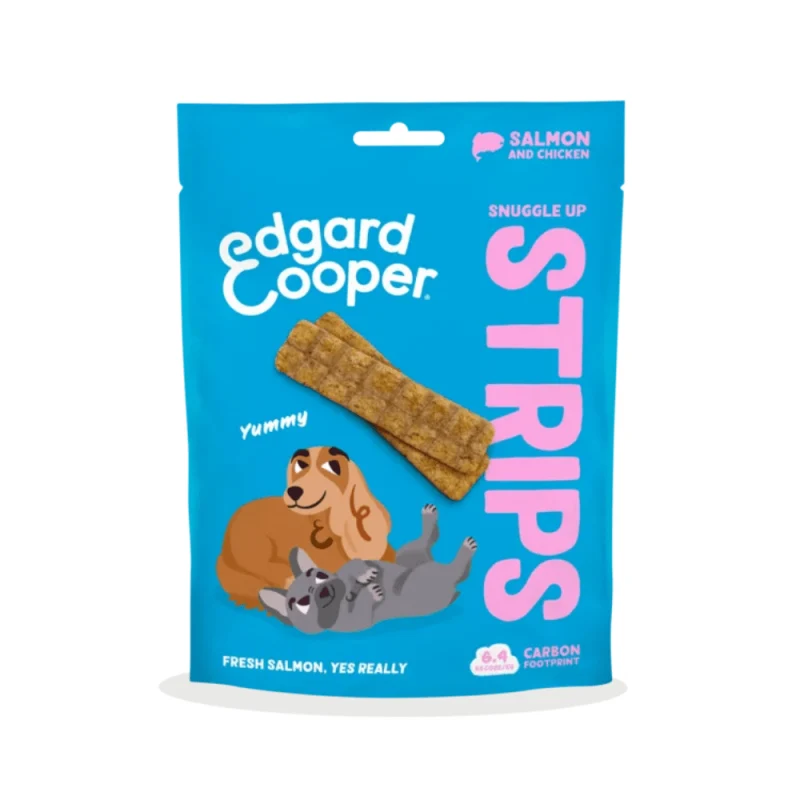 Edgard & Cooper Snack Strisce al Salmone per Cani - 75g