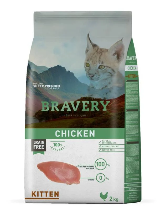 Bravery Gatto Kitten - Crocchette per Gattini Alta Qualità - 600g