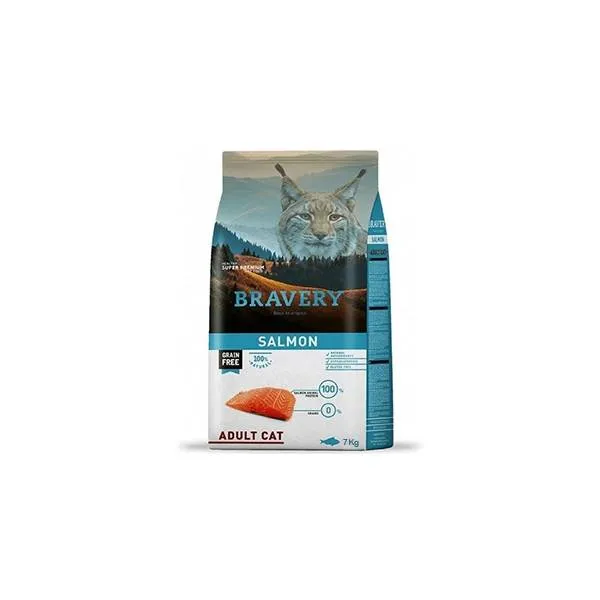 Bravery Gatto Adult Salmone - Crocchette Senza Cereali Gatti Adulti - 400 g