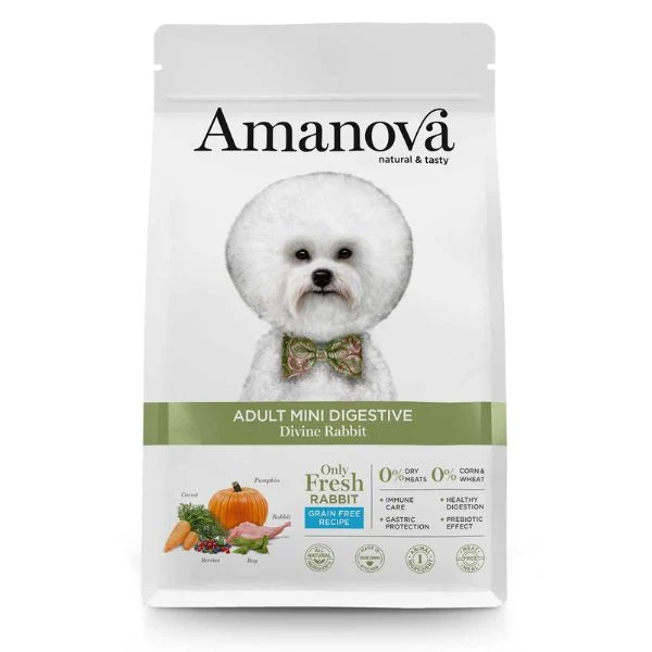Amanova Adult Mini Digestive Divine Rabbit - Crocchette, 2 kg