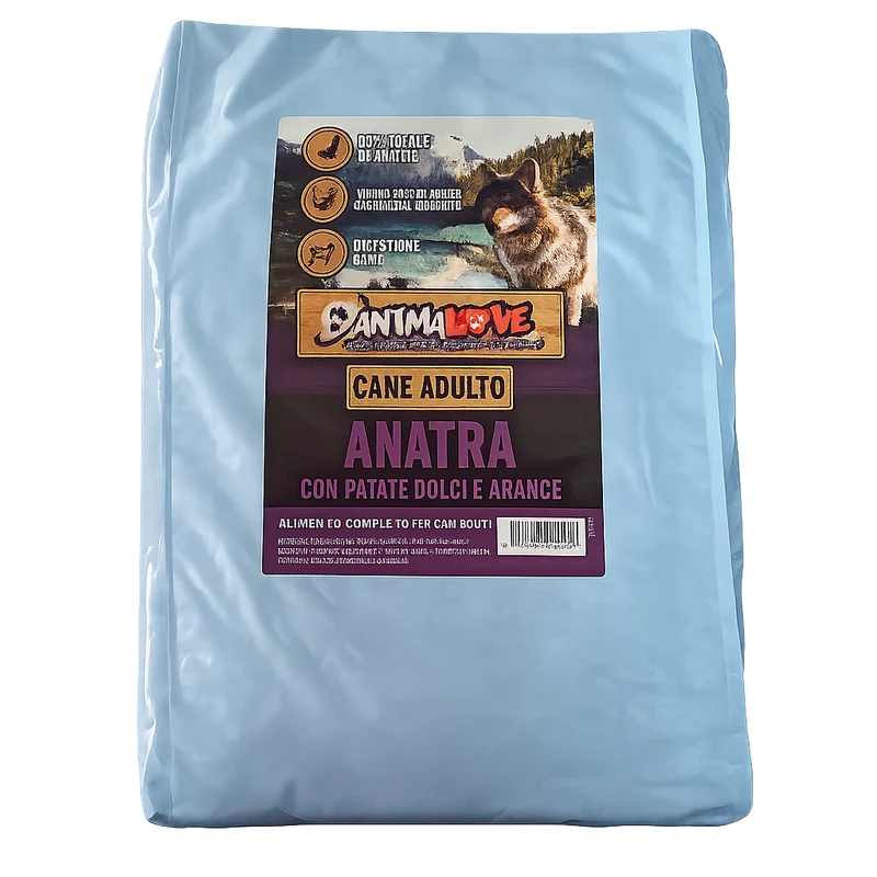 Animalove Monoproteico Anatra e Patata - Crocchette Cani Adulti - 12 kg