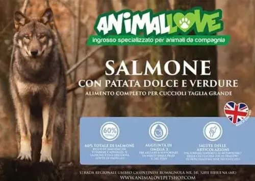 Animalove Grain Free Puppy Large Salmone e Verdure - Cani - 12 kg