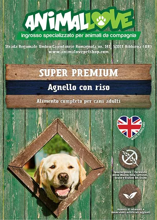 Animalove Monoproteico Agnello e Riso - Crocchette Cani Adulti - 12 kg