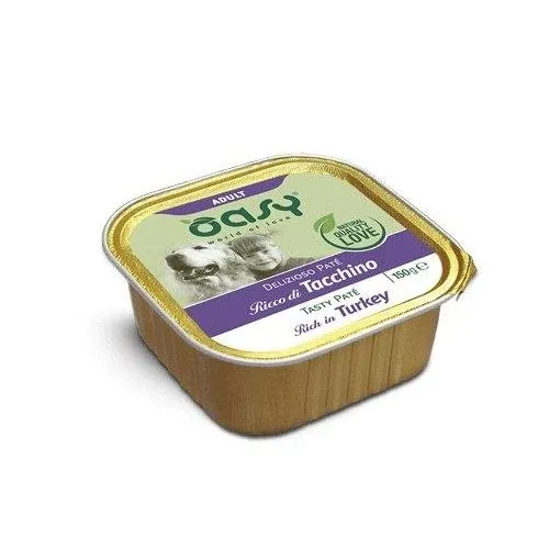 Oasy Wet Dog Delizioso Paté Adult al Tacchino - Vaschetta 150 g