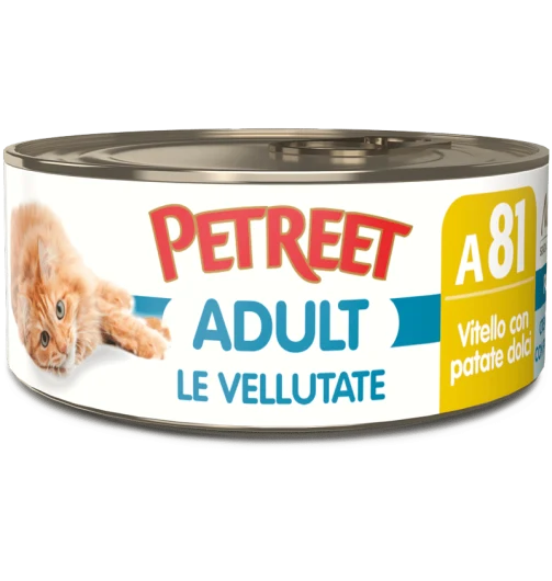 Petreet Vellutate Gatto con Vitello e Patate Dolci - Alimento Umido - 70 g
