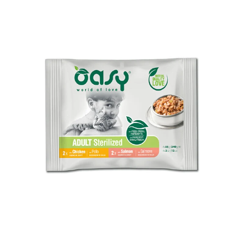 Oasy Cat Bocconcini in Salsa Multipack Sterilized Selection - 4x85 g