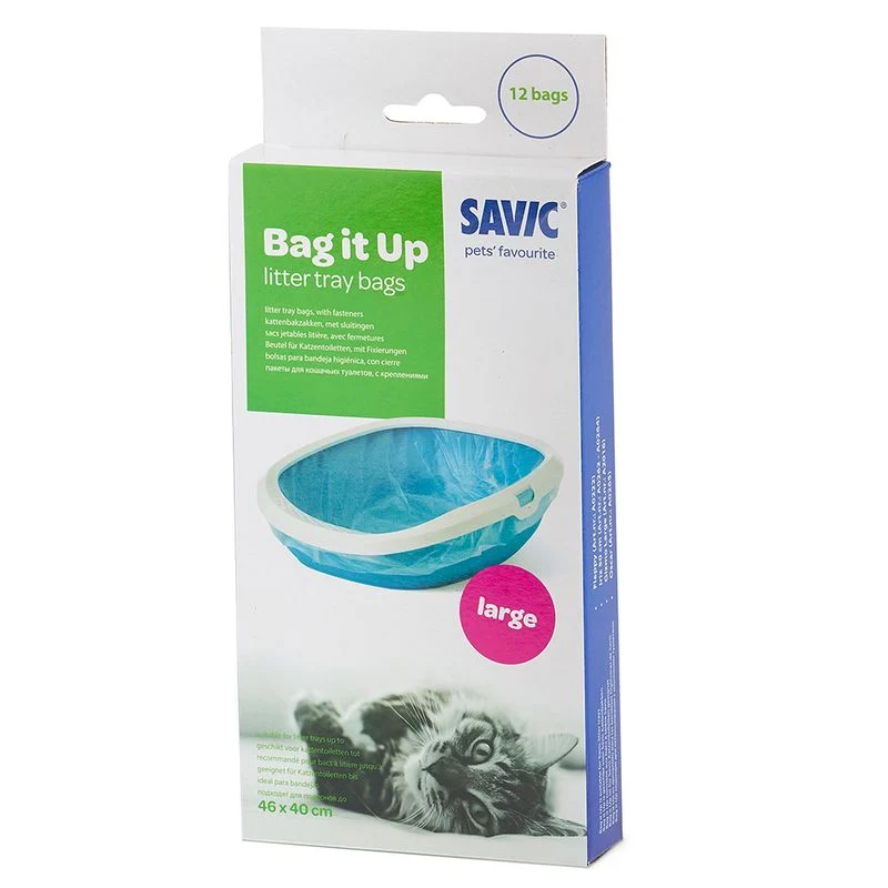 SAVIC GATTO SACCHETTI LETTIERA LARGE 50X36CM 12PZ