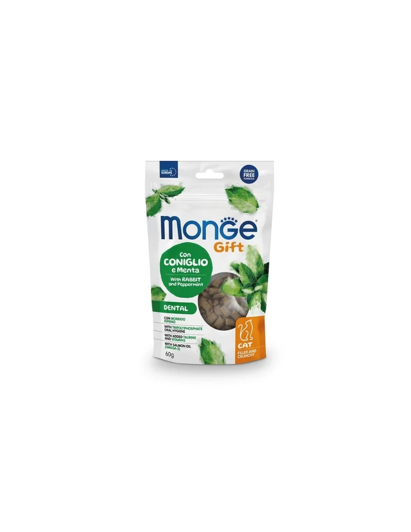 Monge Gatto Snack Dental Coniglio e Menta - 60g