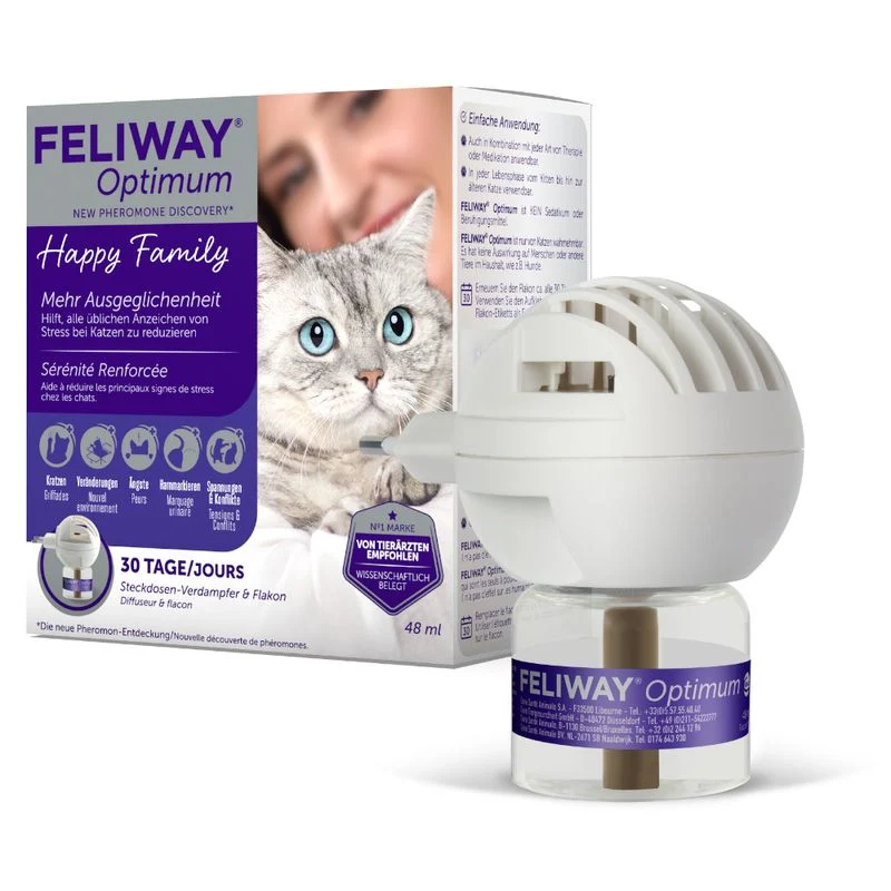 Feliway Optimum Diffusore + Ricarica 48 ml - Kit Benessere Gatto