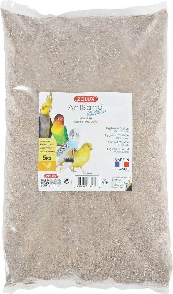 Sabbia Anizzata Naturale per Gabbie Uccelli - 5 kg