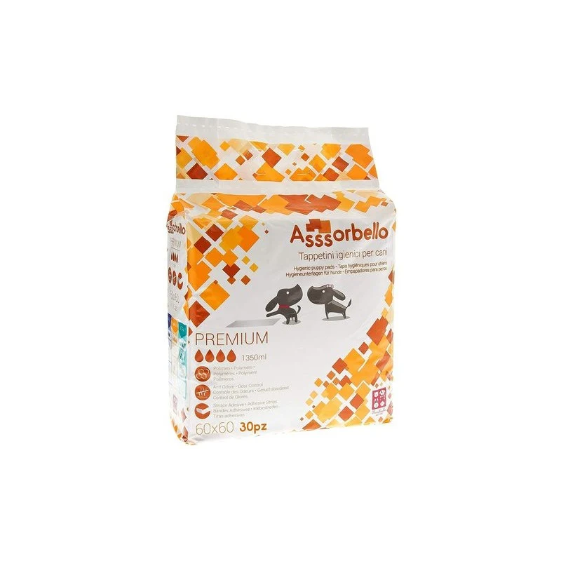 Tappetini Igienici Assorbello Premium con Polimeri 60x60 cm - 30 pezzi