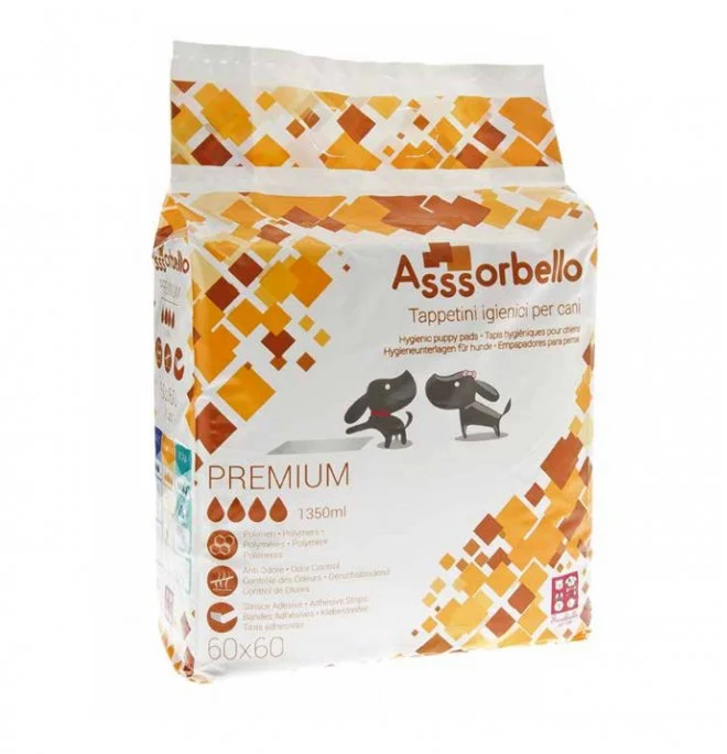 Tappetini Igienici Assorbello Premium con Polimeri 60x60 cm - 10 pezzi
