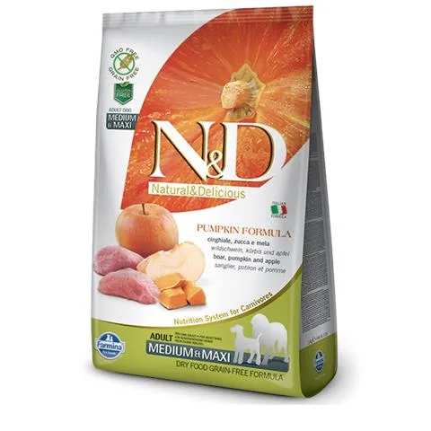 Farmina N&D Pumpkin Dog Adult Medium/Maxi Cinghiale e Mela - 12 kg